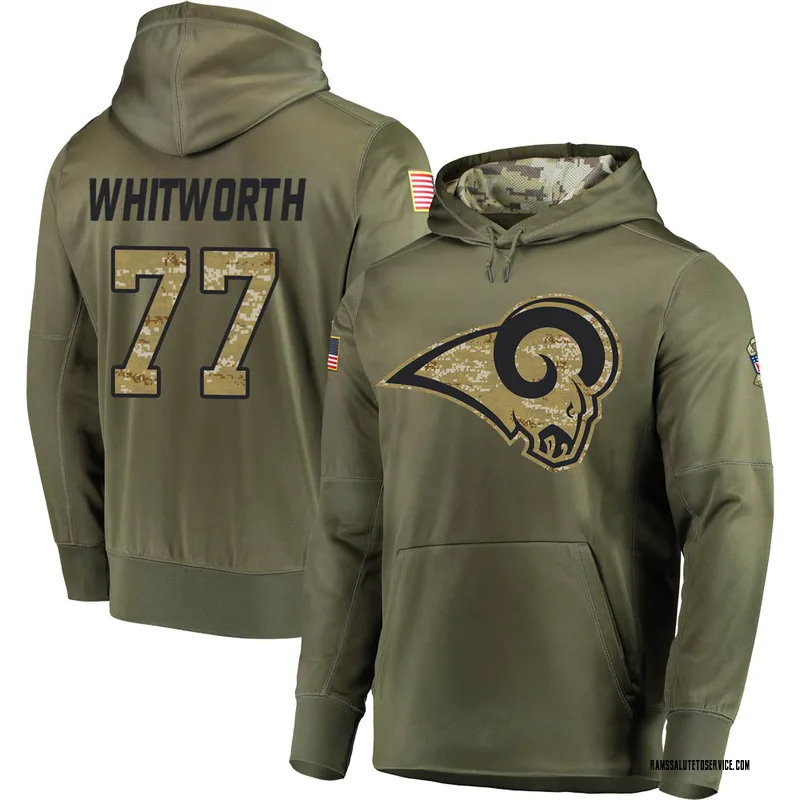 Women's Andrew Whitworth 2020 Salute To Service Performance T-Shirt - Black  - Tshirtsedge