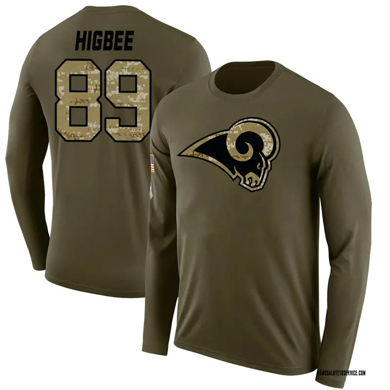 Tyler Higbee 2020 Salute To Service Performance T-Shirt - Black -  Tshirtsedge