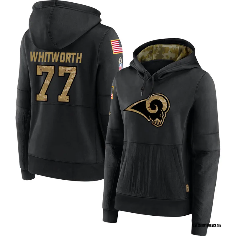 Women's Andrew Whitworth 2020 Salute To Service Performance T-Shirt - Black  - Tshirtsedge