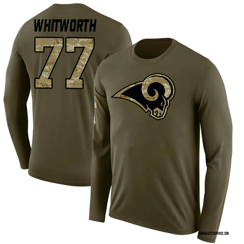 Women's Andrew Whitworth 2020 Salute To Service Performance T-Shirt - Black  - Tshirtsedge